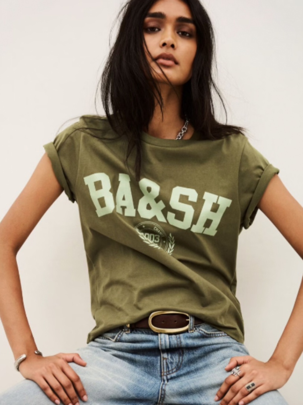 ba&sh Ioni Graphic Logo Tee